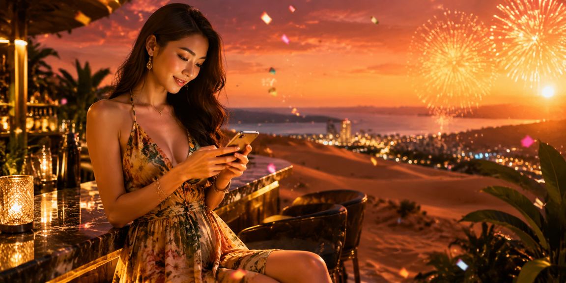 Người dùng đăng nhập tài khoản cá cược trên điện thoại di động tại Mũi Né Việt Nam