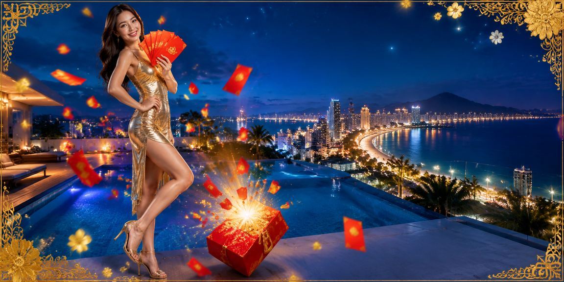 Phong bì đỏ may mắn và tiền thưởng tại Nha Trang trong mùa lễ hội Việt Nam